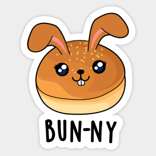 Bun-ny Cute Bunny Rabbit Bun Pun Sticker